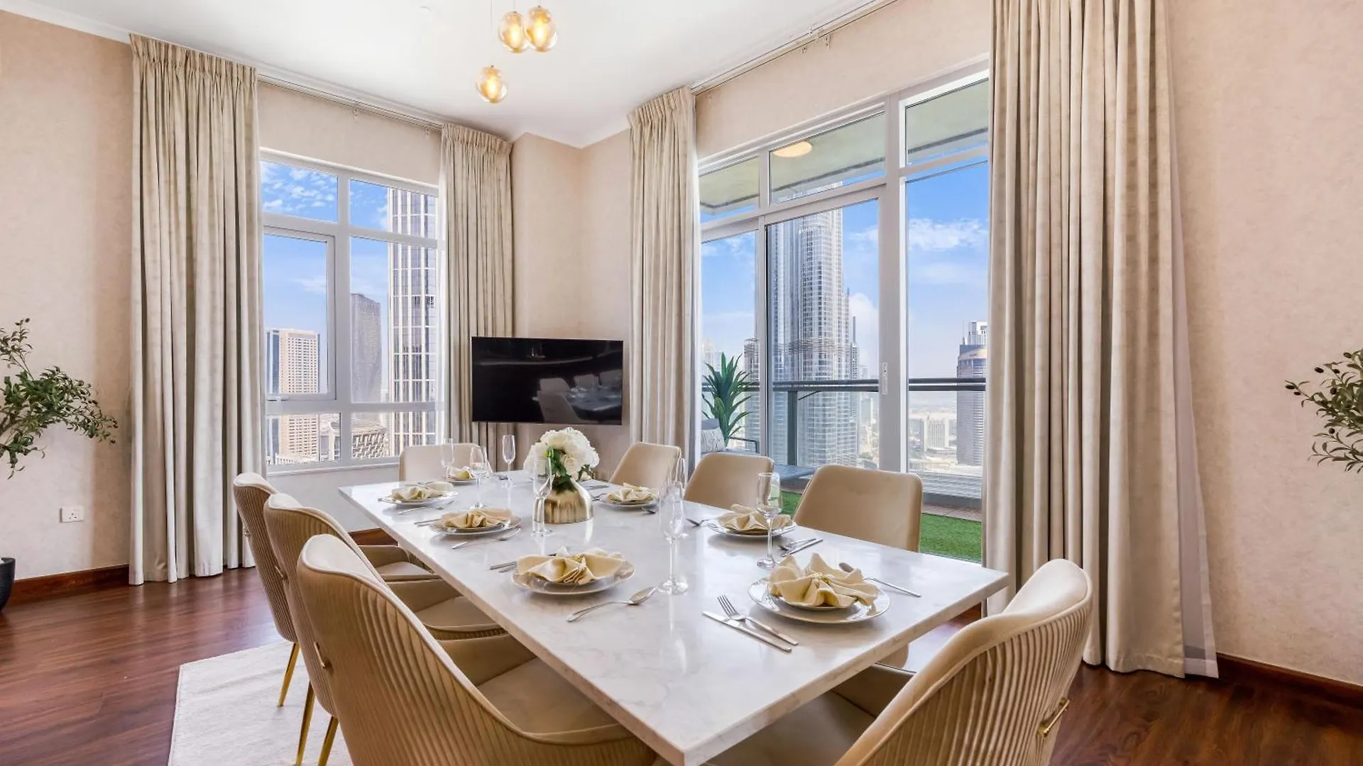 Durrani Homes - Alluring 5Br Penthouse With Burj Khalifa And Fountain View دبي شقة